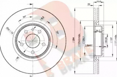R BRAKE 78rbd21548 -  Тормозной диск